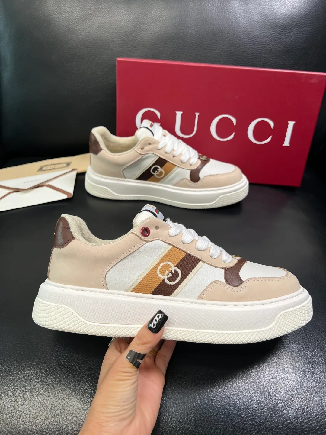 Men's shoes 💰780 Gucci high quality top crafts Gucci counter new original factory configuration, imported cowhide fabric from Italy, imported cowhide lining, breathable and comfortable, sole: original factory special supply original sole super comfortable, original factory and single goods, welcome to compare, code number 38-44 (customized 45)